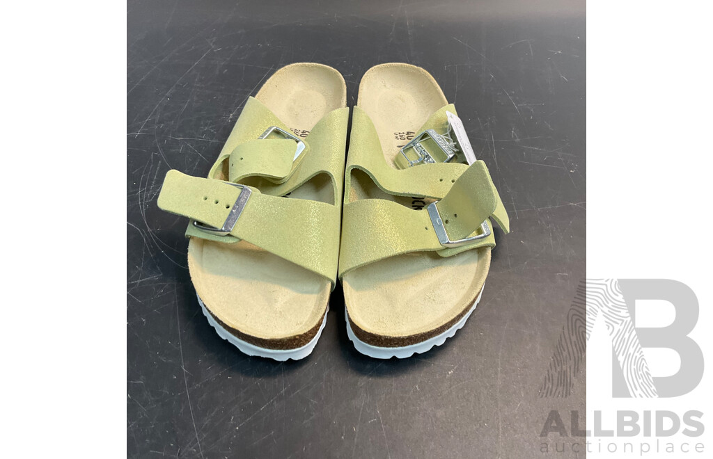 BIRKENSTOCK Light Green Leather - Size 40