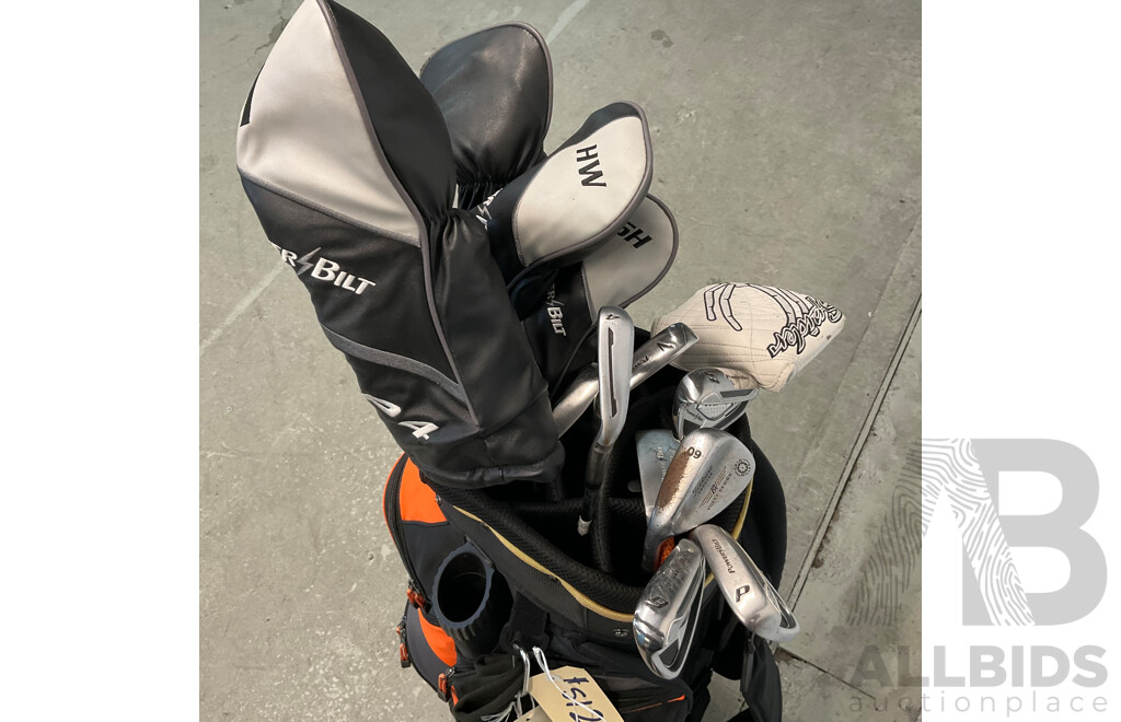 Power Bilt Golf Bag with VKP4 Package & Super Stroke Putter & Titleist Sm60.08 Lob Wedge