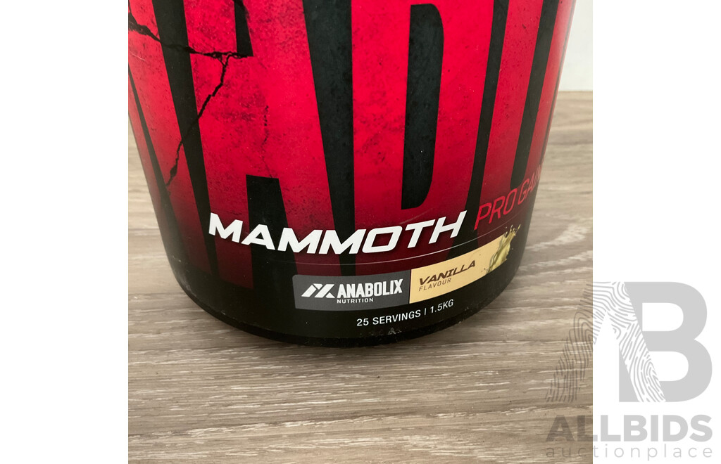 MAMMOTH Pro Gainer by Anabolix Nutrition - Lot of 7
