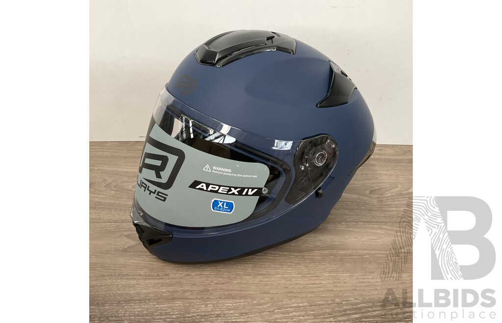 RJAYS Apex IV Helmet - Matte Blue - XL (61-62cm) - ORP$139.00