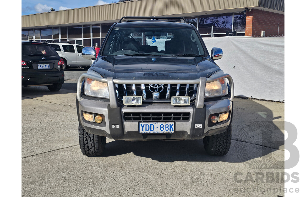 4/2004 Toyota Landcruiser Prado GXL (4x4) GRJ120R 4d Wagon Black 4.0L