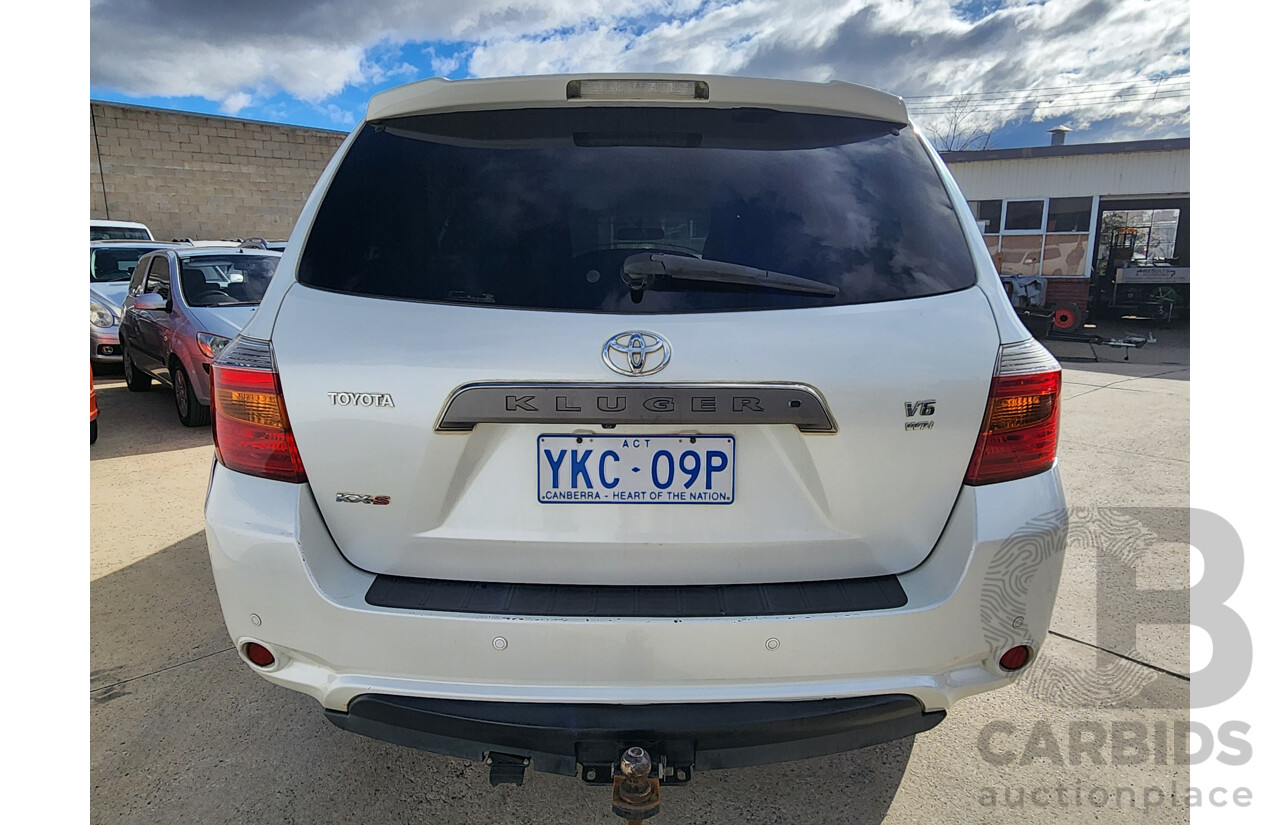 03/2008 Toyota Kluger KX-S (FWD) FWD GSU40R 4D Wagon White 3.5L