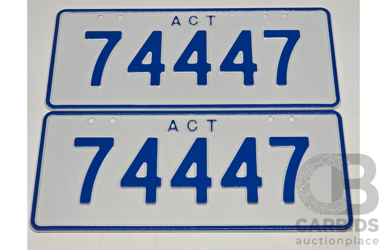 ACT 5-Digit Number Plate - 74447