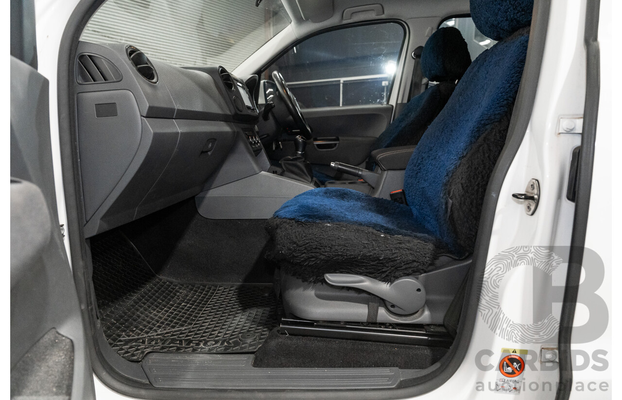 10/2014 Volkswagen Amarok Tdi400 Trendline (4x4) 2H MY14 Dual Cab Utility White Turbo Diesel 2.0L