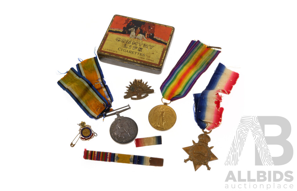 Collection of World War One Medals, Pins and Medallions