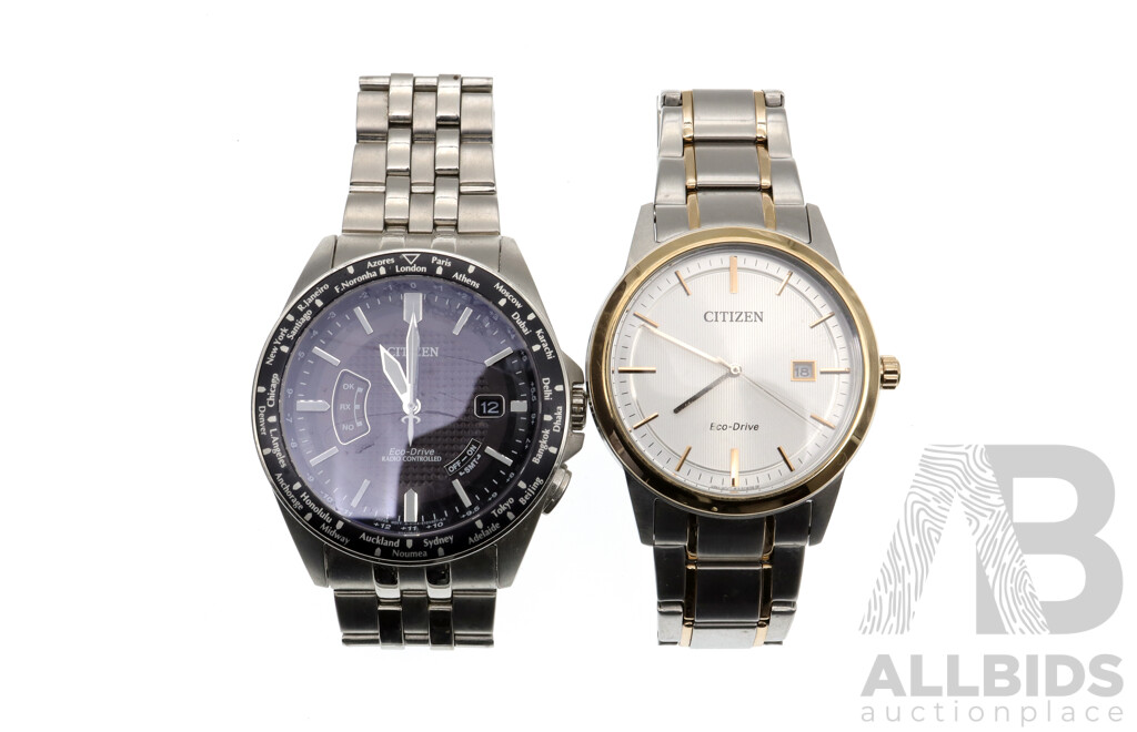 Citizen Eco-Drive J810-S098343 & Citizen Eco-Drive Radio Controlled H145-S073553 Watches