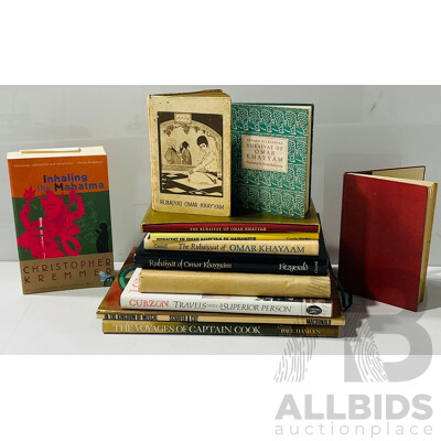Collection Books Mostly Literature Including Six Different Editions of Omer Khayyams Rubiayat and More