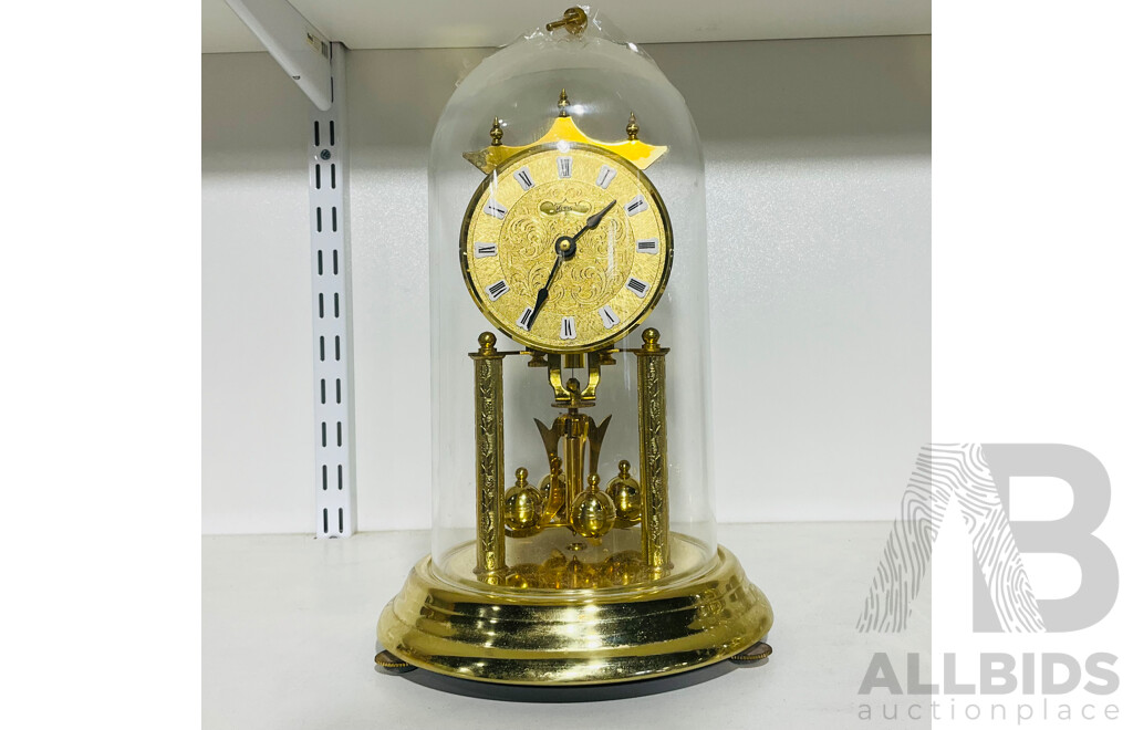 Vintage Koma Gold Tone Dome Clock, Made in Germany