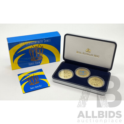 Australian RAM 2002 Three Five Dollar Commemorative Coin Set, XVII Commonwealth Games