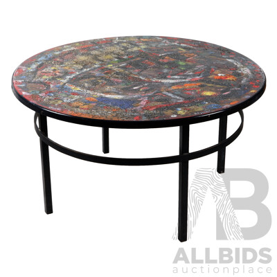 Bernard Hesling (1905-1987), Untitled (Abstract Pattern) Vitreous Enamelled Metal Coffee Table