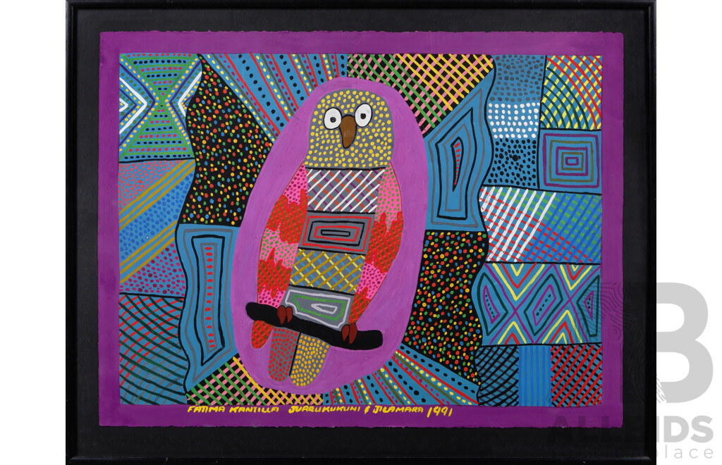 Fatima Kantilla (1971-2000, Tiwi Language Group), Jurrukukuni & Jilamara 1991, Gouache