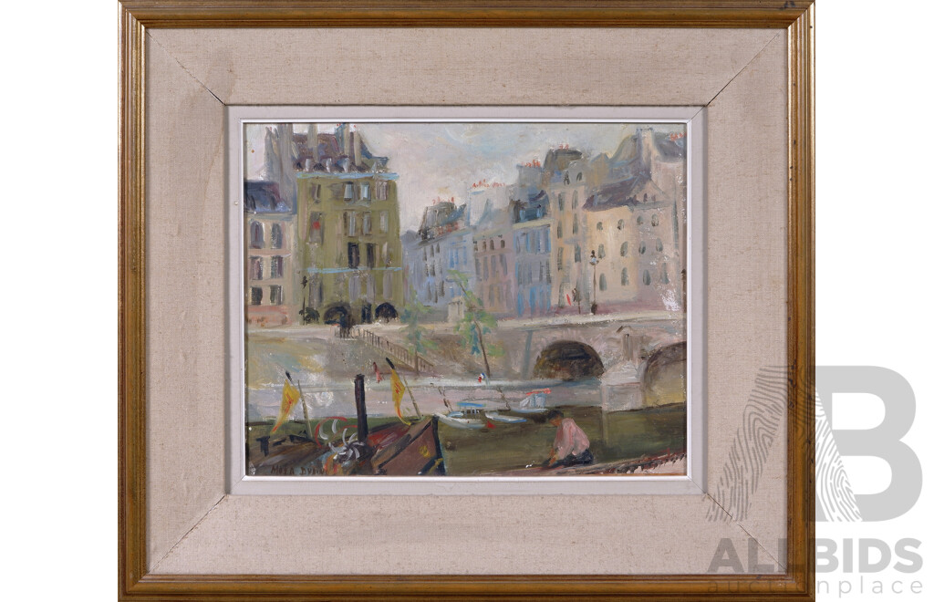 Moya Dyring (1908-1967), Pont Marie, Paris 1955, Oil on Canvas