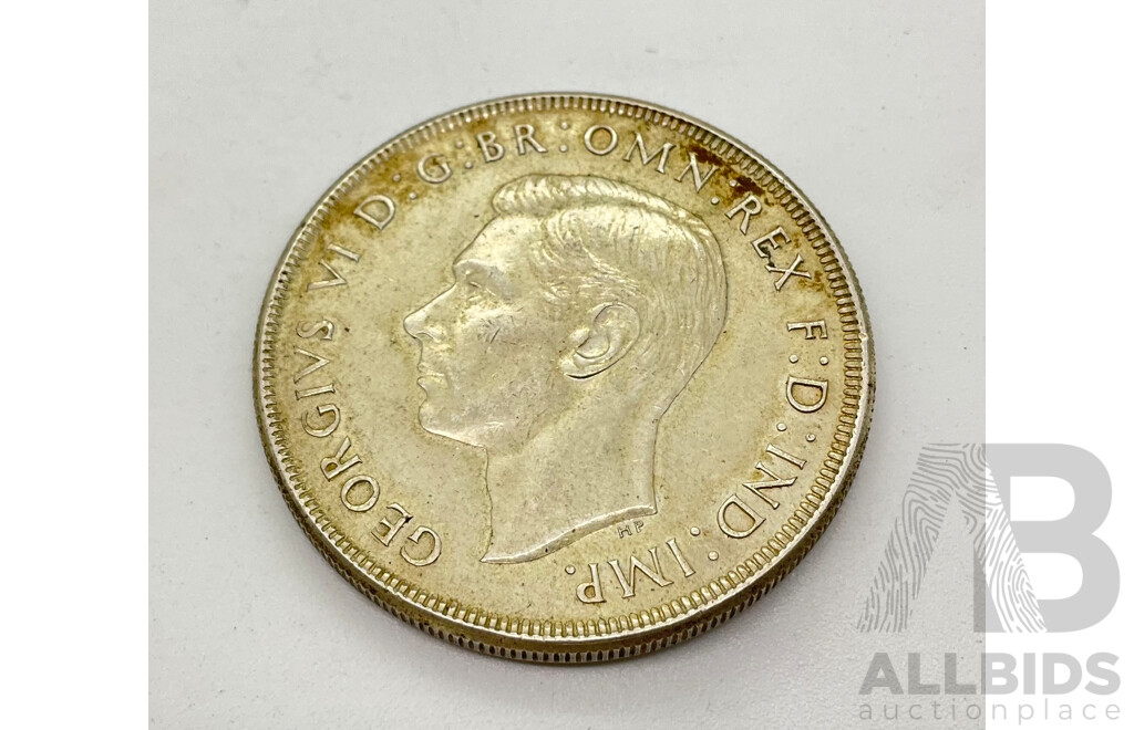 Australian 1937 Silver Crown Coin .925