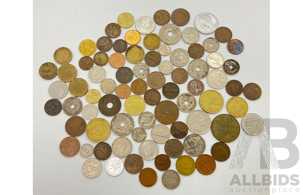 Collection of Antique and Vintage International Coins Including United Kingdom, Canada, Germany, France and More