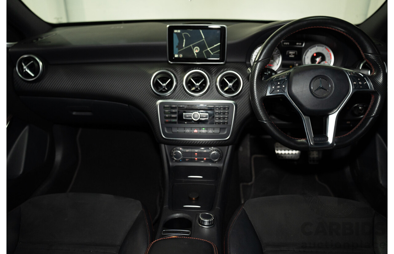 1/2015 Mercedes Benz A200 BE 176 AMG Pack MY15 5d Hatchback Cosmos Black Metallic Turbo 1.6L