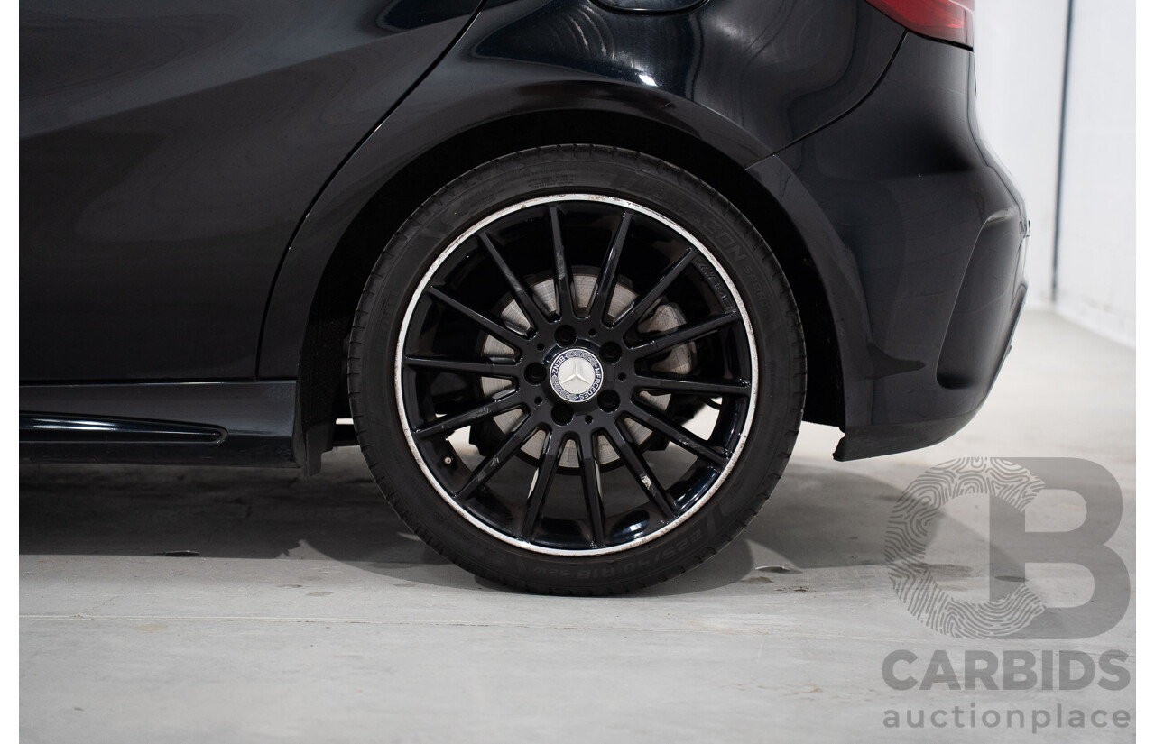 1/2015 Mercedes Benz A200 BE 176 AMG Pack MY15 5d Hatchback Cosmos Black Metallic Turbo 1.6L