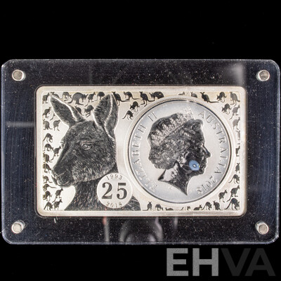 Australian RAM 2018 Silver One Dollar Coin and Bar Set, 25th Anniversary of the Silver Kangaroo .999
