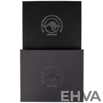 Australian RAM 2018 Silver One Dollar Coin and Bar Set, 25th Anniversary of the Silver Kangaroo .999