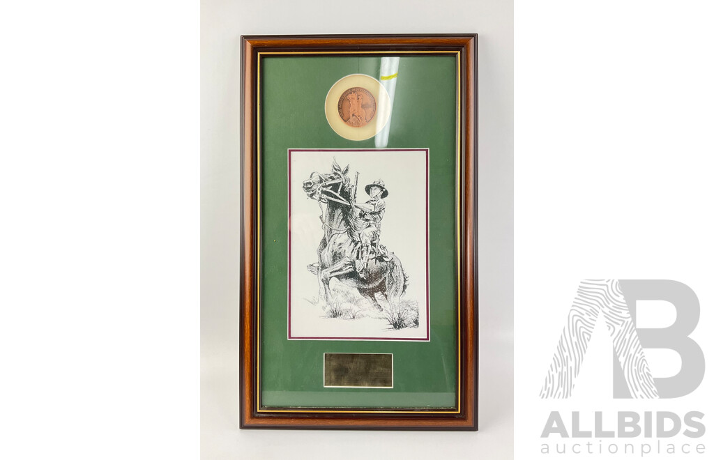 One Hundred Years of the Australian Light Horse Commemorative Framed Medallion