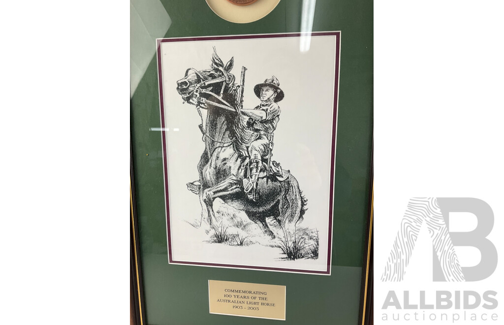 One Hundred Years of the Australian Light Horse Commemorative Framed Medallion