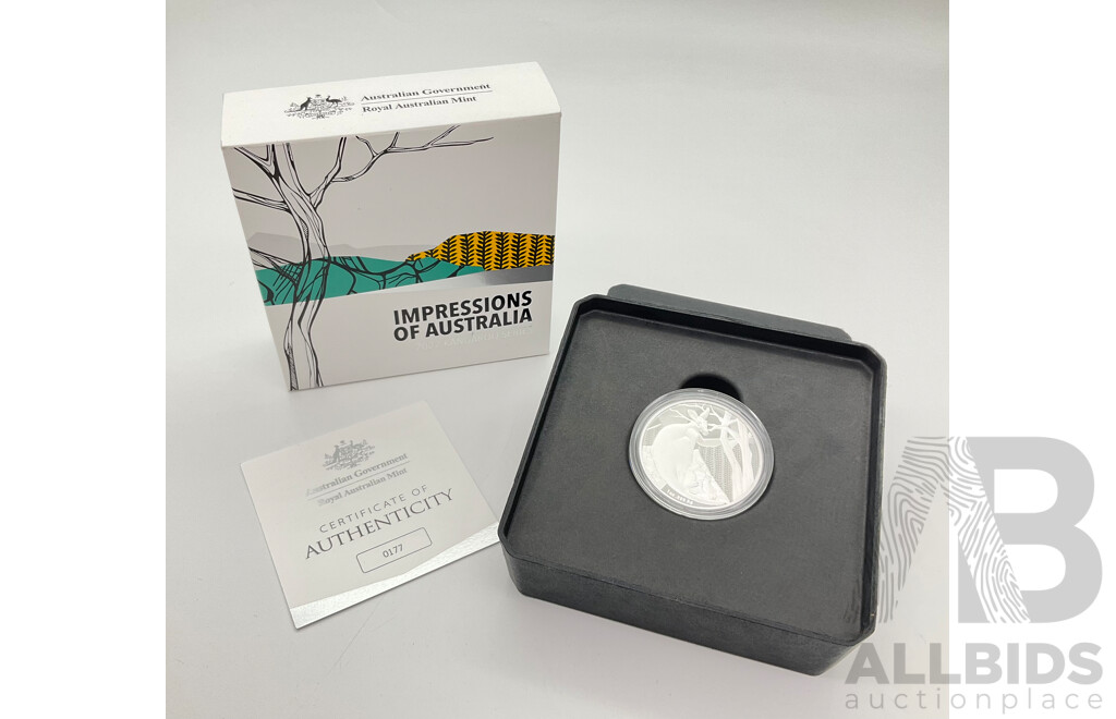 Australian RAM 2022 One Dollar Silver Proof Coin, Kangaroo Series .999