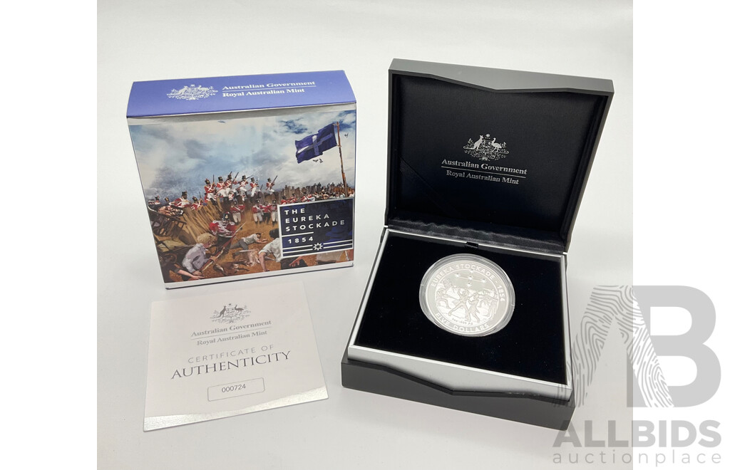 Australian RAM 2019 Commemorative Five Dollar Silver Proof Coin, Eureka Stockade .999