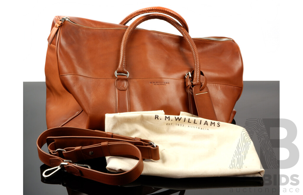 R M Williams Genuine Leather Bag with Short and Long Straps