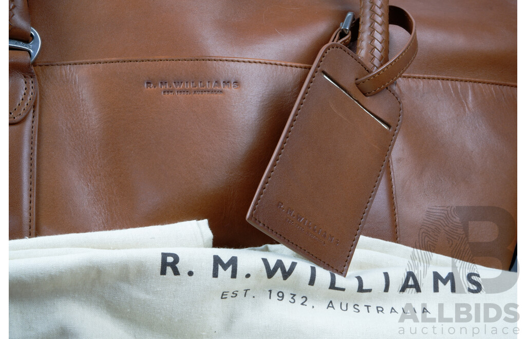 R M Williams Genuine Leather Bag with Short and Long Straps