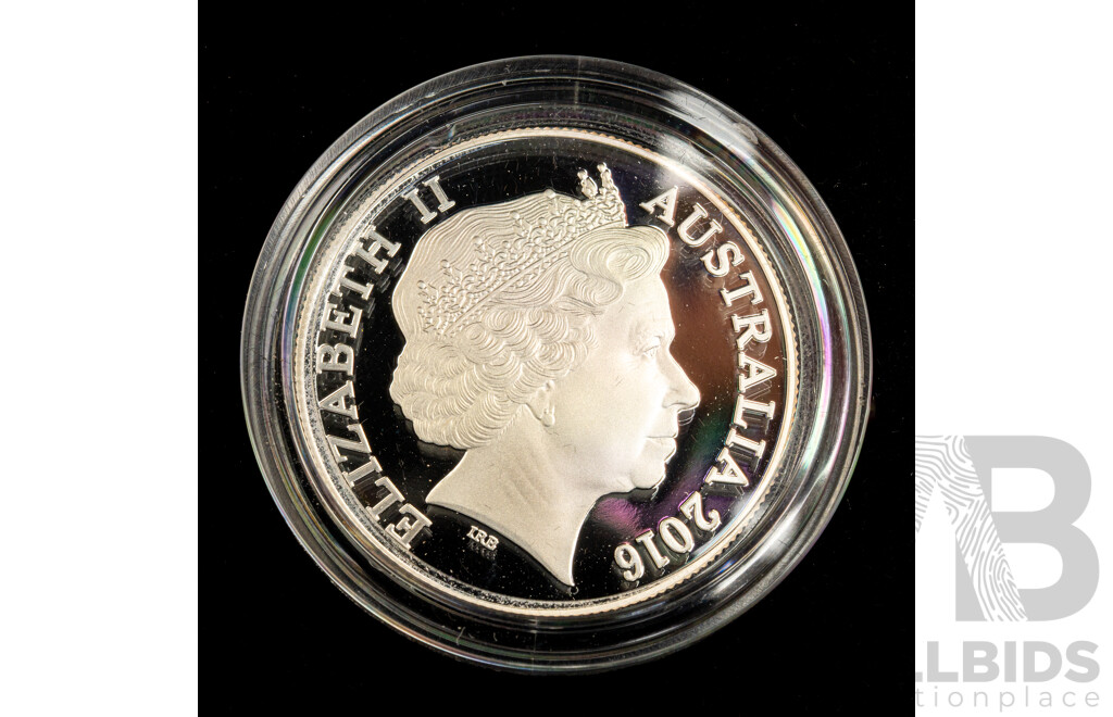 Australian RAM 2016 Gold Plated Silver Proof Fifty Cent Coin, Fiftieth Anniversary Decimal Currency .999