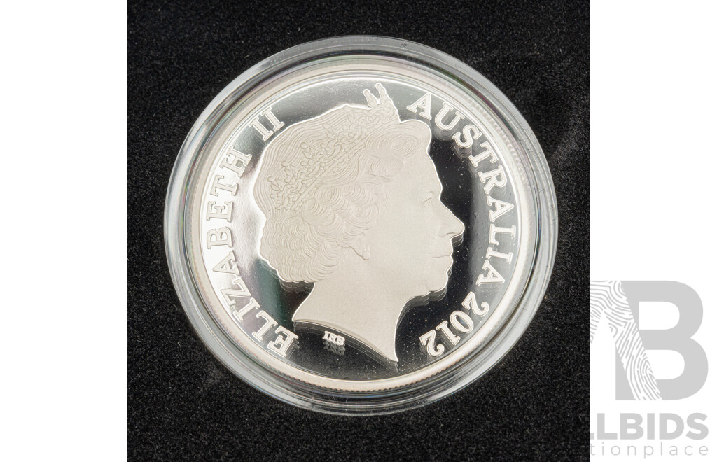 Australian RAM 2012 Silver Proof One Dollar Coin, Kangaroo Series .999