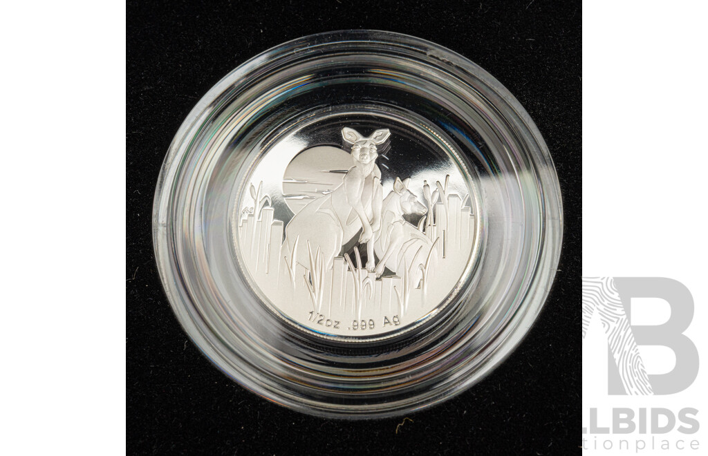 Australian RAM 2020 Silver Proof One Dollar Coin, Kangaroos at Dawn .999