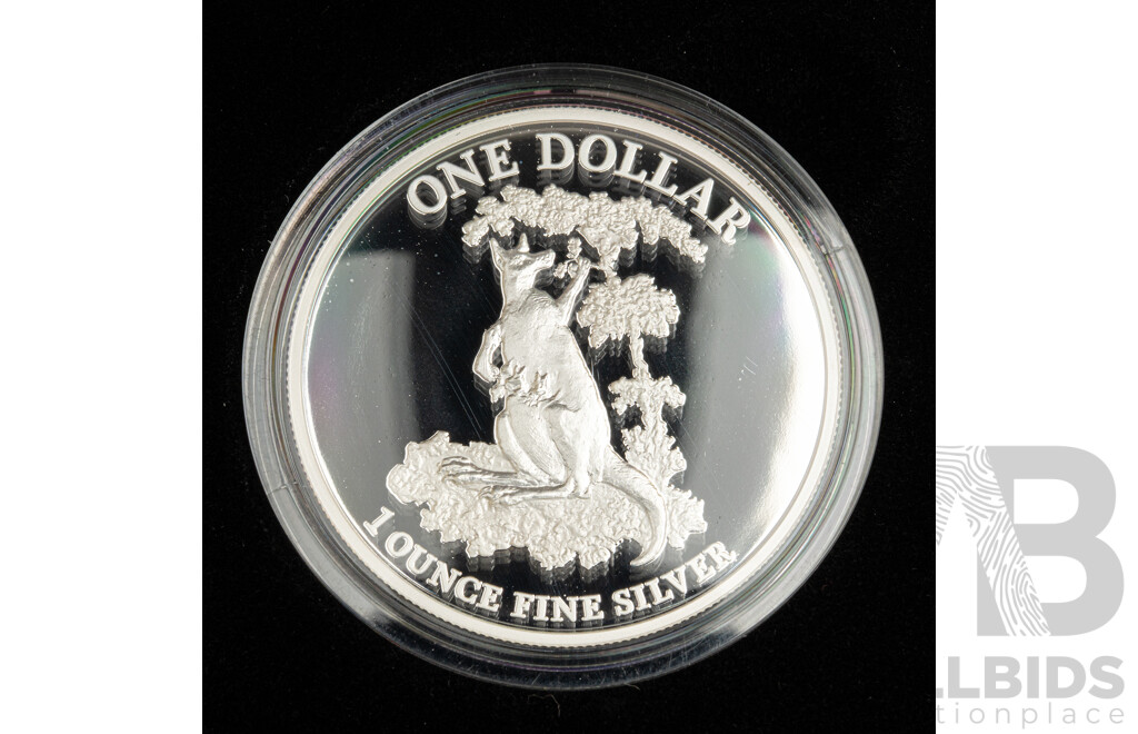 Australian RAM 2015 Silver Proof One Dollar Coin, Kangaroo Series, Explorers First Sightings .999