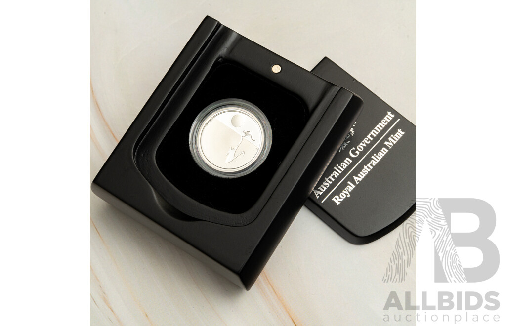 Australian RAM 2015 Silver Proof One Dollar Coin, Kangaroo at Sunet .999