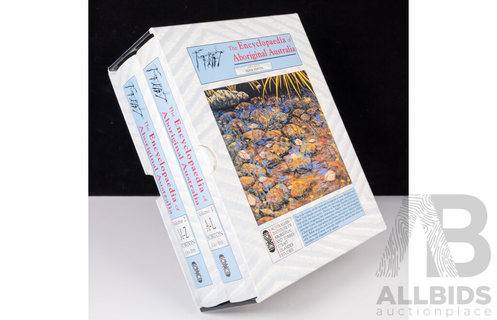 The Encyclopedia of Aboriginal Australia, Volumes 1 & 2, Australian Institute of Aboriginal & Torres Strait Islander Studies, Hardcovers with Dust Jackets in Slip Case