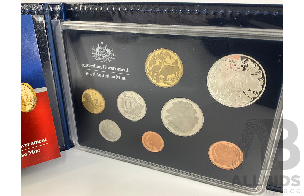 Australian RAM 2006 Eight Proof Coin Set, Forty Years of Decimal Currency Including Round Silver Fifty Cent Coin .800