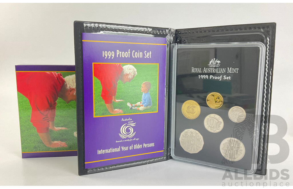 Australian RAM 1999 Six Proof Coin Set, International Year of the Older Person