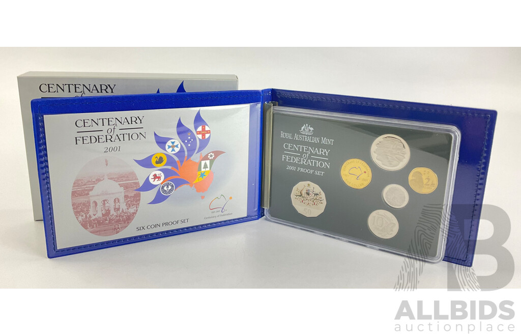 Australian RAM 2001 Six Proof Coin Set, Centenary of Federation