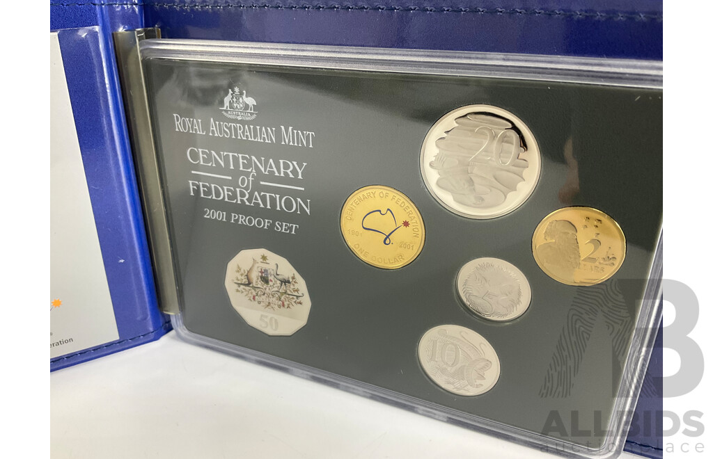 Australian RAM 2001 Six Proof Coin Set, Centenary of Federation