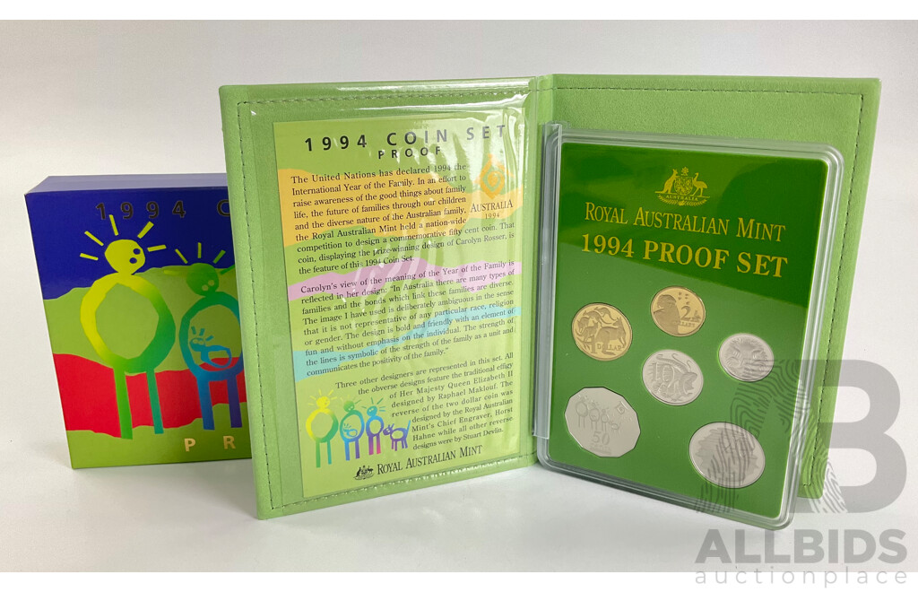 Australian RAM 1994 Six Proof Coin Set, International Year of the Family