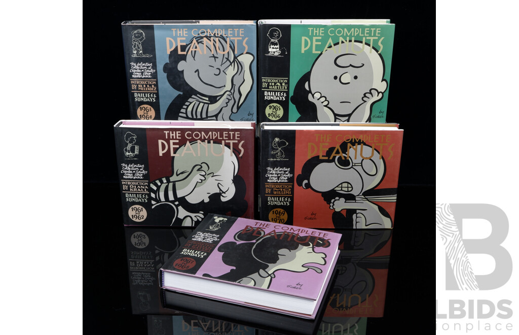 Collection Five The Complete Peanuts, Charles M Schulz, Canongate Books, 2011, Hardcovers with Dust Jackets