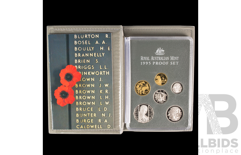 Australian RAM 1995 Six Proof Coin Set, Fiftieth Anniversary of the End of World War Two