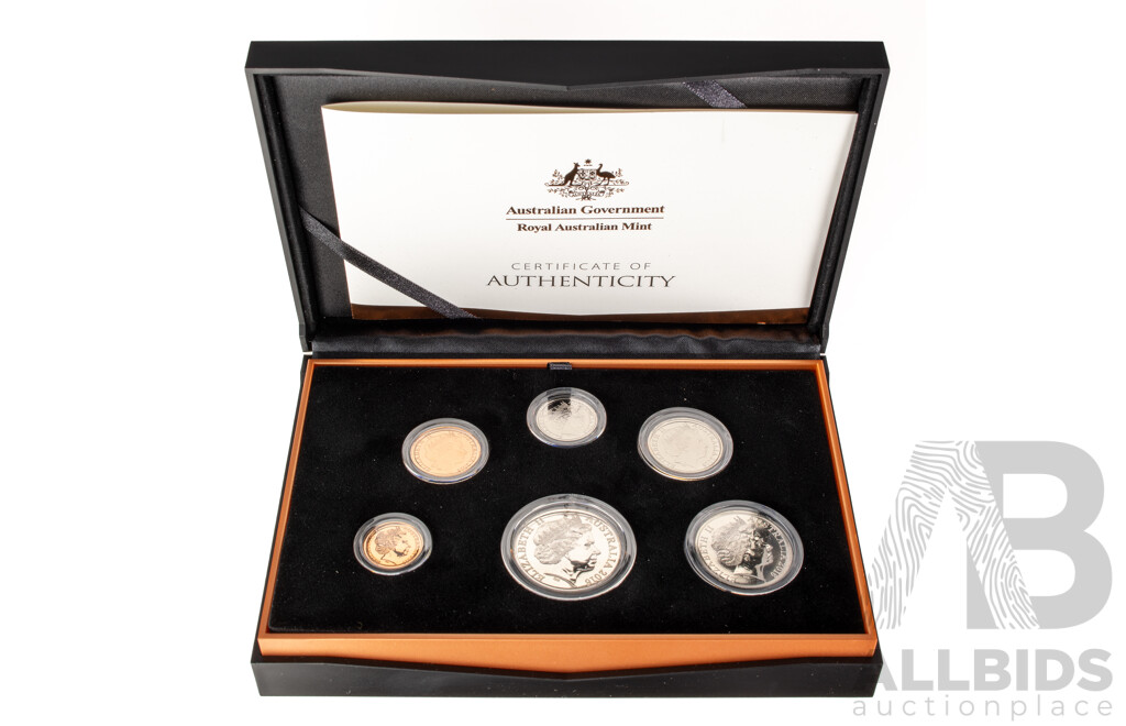 Australian RAM 2016 Six UNC Coin Set, In Come the Dollars in Come the Cents, Decimal Money for Australia with Round Silver Fifty Cent Coin