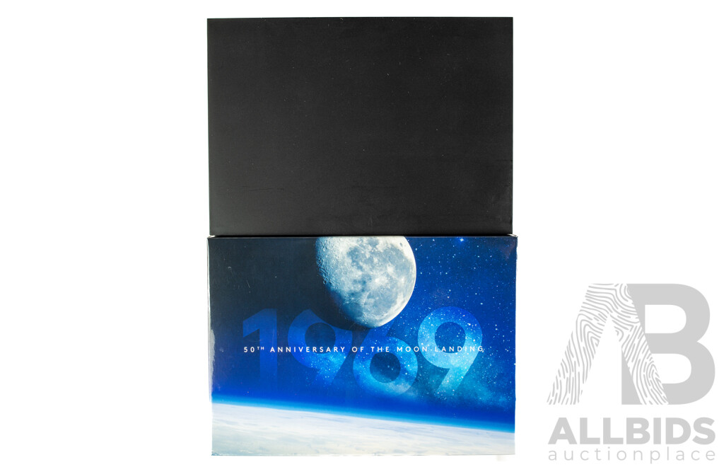 Australian RAM 2019 Six Proof Coin Set, Fiftieth Anniversary of the Moon Landing, Commemorative One Dollar and Five Cent