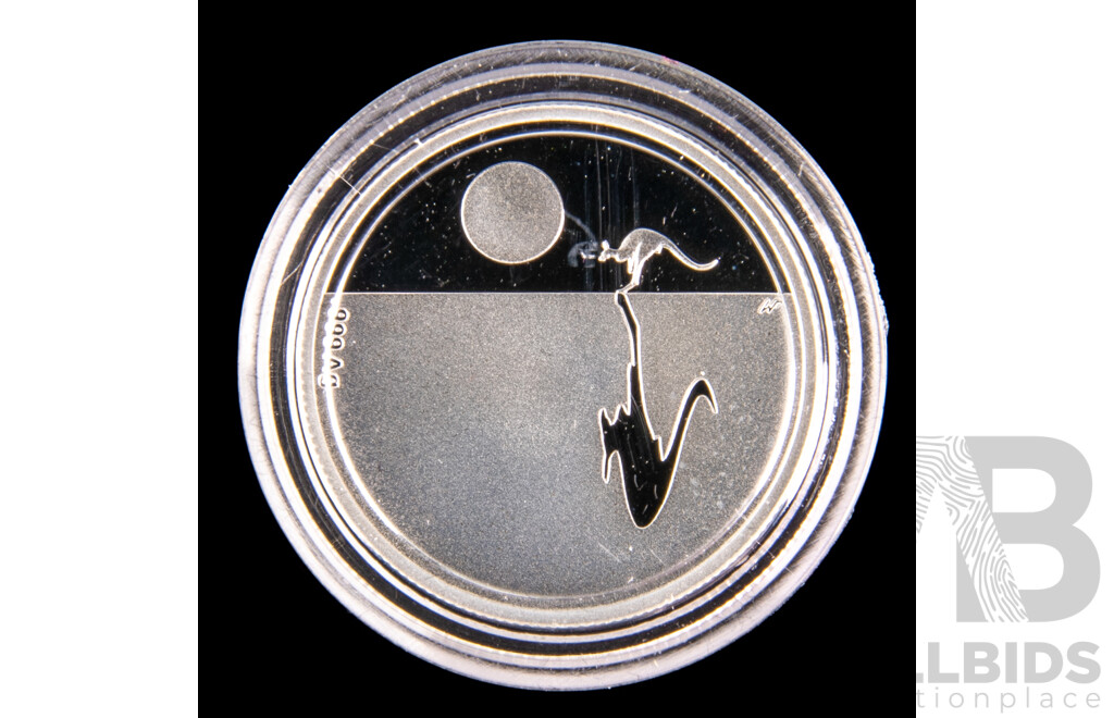 Australian RAM 2016 One Dollar Silver Proof Coin, Kangaroo at Sunset .999