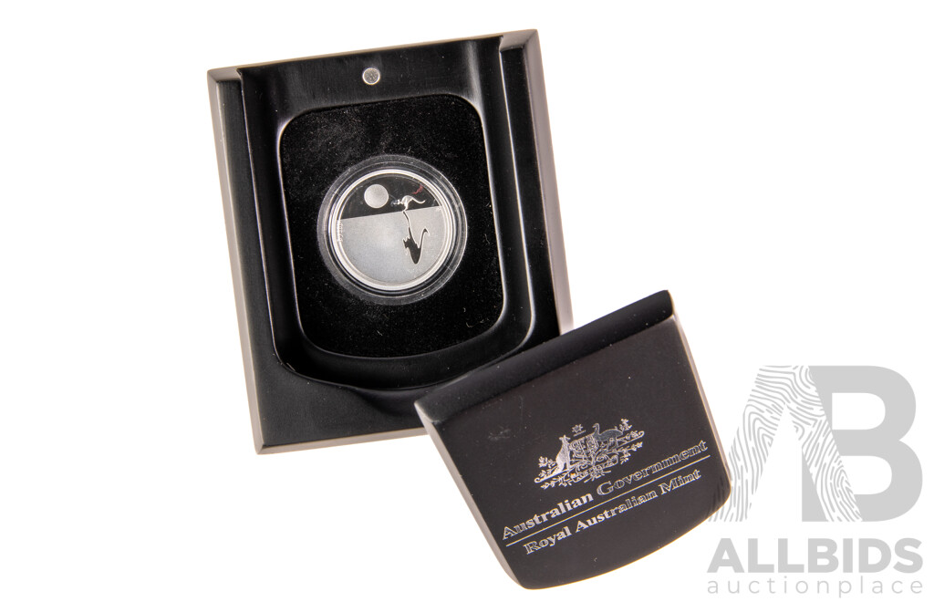 Australian RAM 2016 One Dollar Silver Proof Coin, Kangaroo at Sunset .999