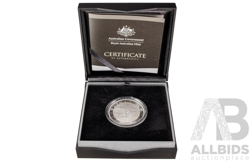 Australian RAM 2015 Silver Five Dollar Coin, Centenary of the Gallipoli Landing .999