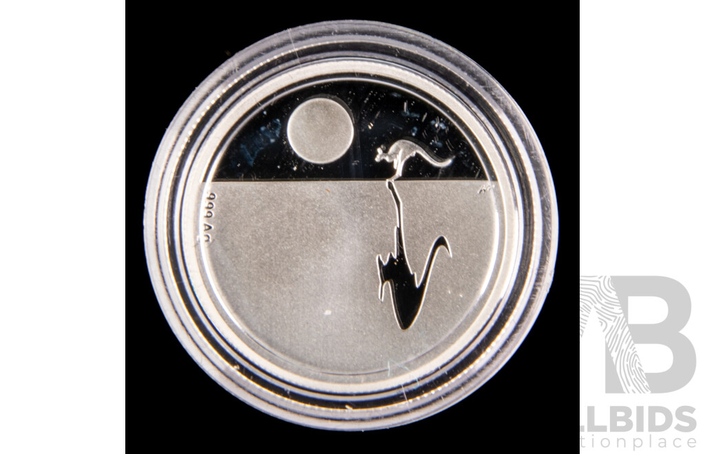 Australian RAM 2011 Silver Proof One Dollar Coin, Kangaroo at Sunset .999