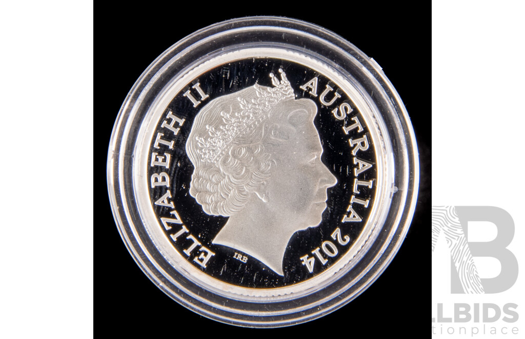 Australian RAM 2014 Silver Proof One Dollar Coin, A Voyge to Terra Australis .999