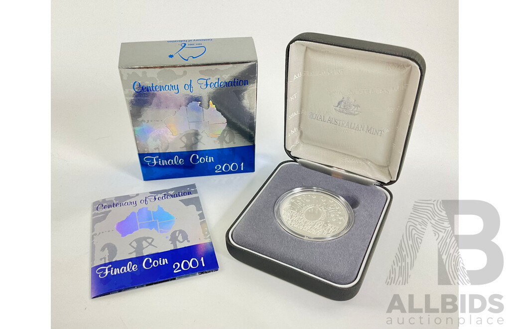 Australian RAM 2001 Silver Proof Five Dollar Coin, Centenary of Federation Finale Coin .999