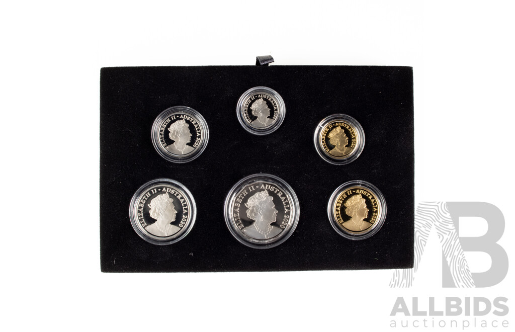 Australian RAM 2020 Six Proof Coin Set, 6th Portrait QE2